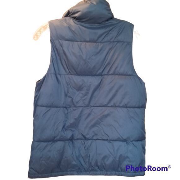 Old Navy Puffer‎ Vest Full Zip Fleece Lined Navy Blue Womens Size Small - Picture 2 of 5